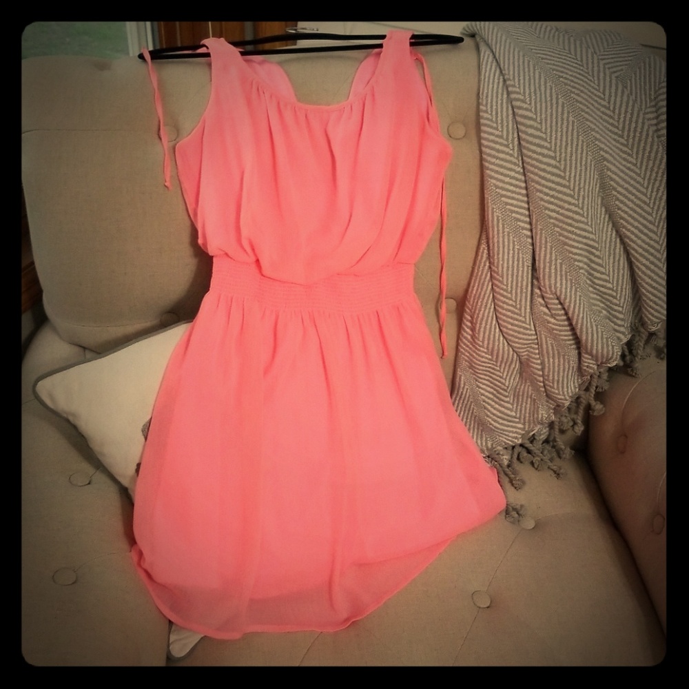 Neon pink dress
